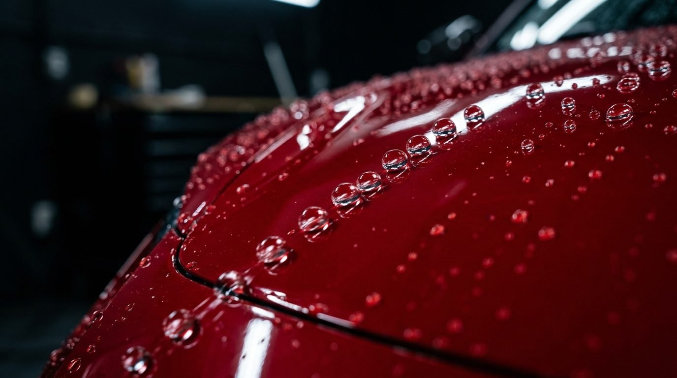 Hydrophobic Ceramic Coating Gloss on Supercar in Dubai