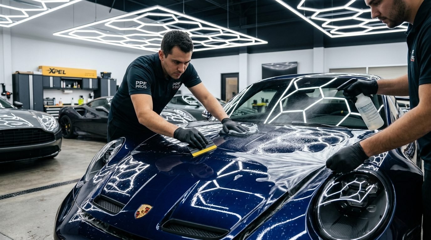 XPEL Paint Protection Film Installation in Gloss Boss Dubai Studio